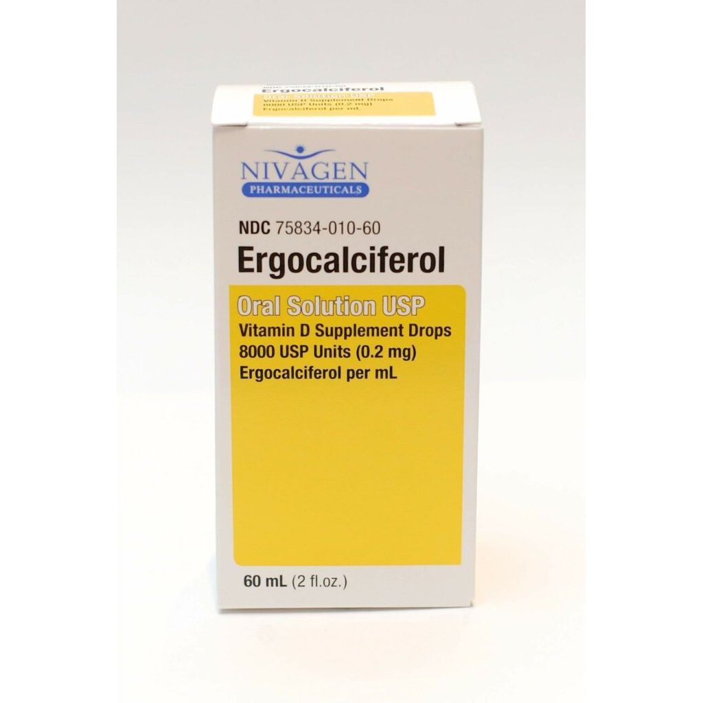 Nivagen Ergocalciferol Vitamin D Supplement Drops - 2 Oz