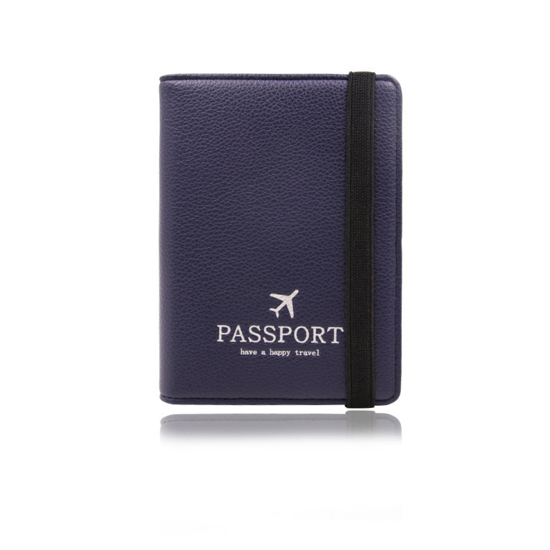 Étui de passeport multifonctionnel anti-vol en PU