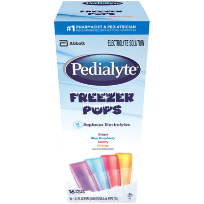 Pedialyte Electrolyte Freezer Pops - 16 Count