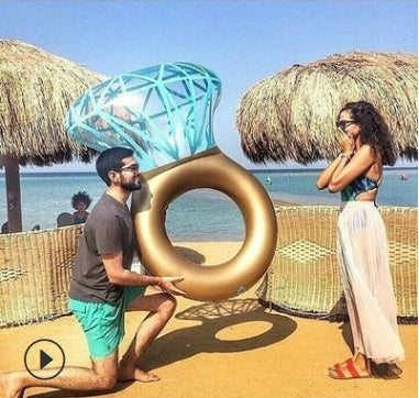 Diamond Ring Inflatable Swim Float - Premium Pool Accessory
