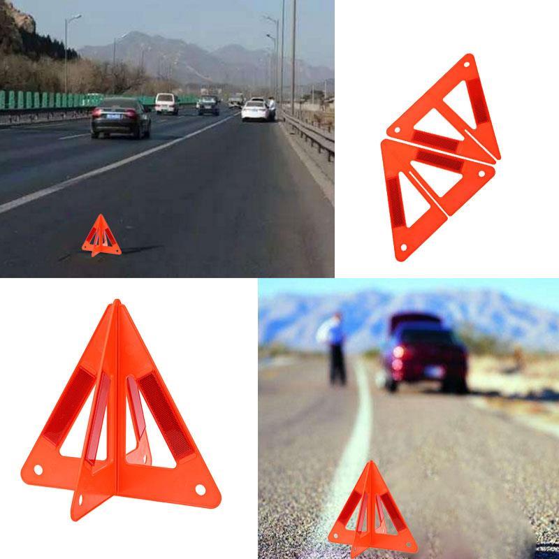 Triángulo de Advertencia para Automóviles Plegable - Señal Reflectante de Emergencia