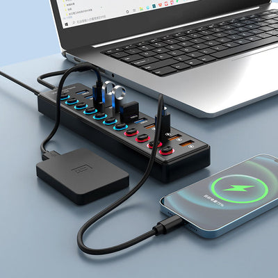 3.1 Gen2 HUB3.0 Hub Laptop Distribution Device Mobile Expansion Device Hub Expansion Dock 11 in One - Korvel