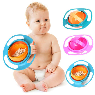 Baby Feeding Dish Cute Baby Gyro Bowl Universal 360 Rotate Spill-Proof Bowl Baby Food Feeding Boxes - Korvel