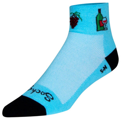 SockGuy Classic Wine Down Socks - Blue Small/Medium