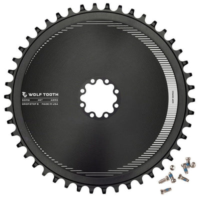 Wolf Tooth Aero Chainring 46T - 8-Bolt Drop-Stop B