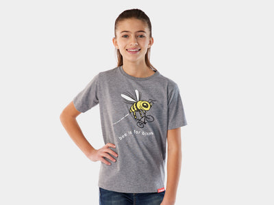 Trek Bee Youth T-Shirt in Medium Grey
