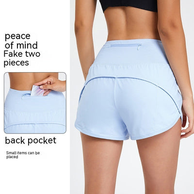 Shorts de fitness à taille haute et à séchage rapide