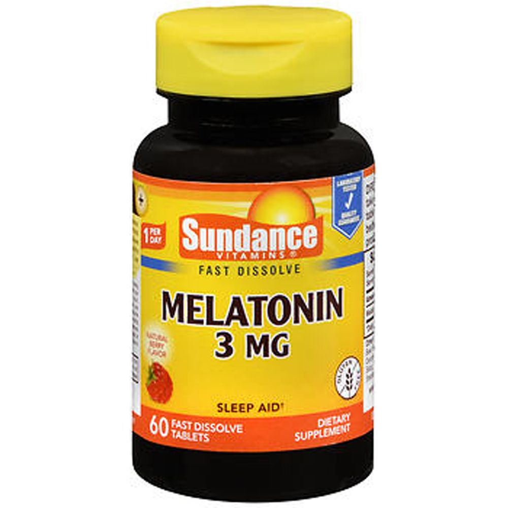 Sundance Vitamins® Melatonina – 3 mg – Sabor a bayas naturales