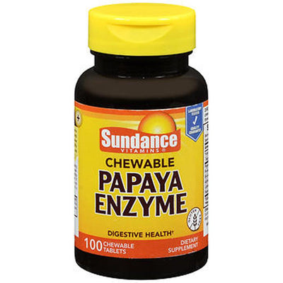 Tabletas Masticables de Enzima de Papaya de Sundance Vitamins