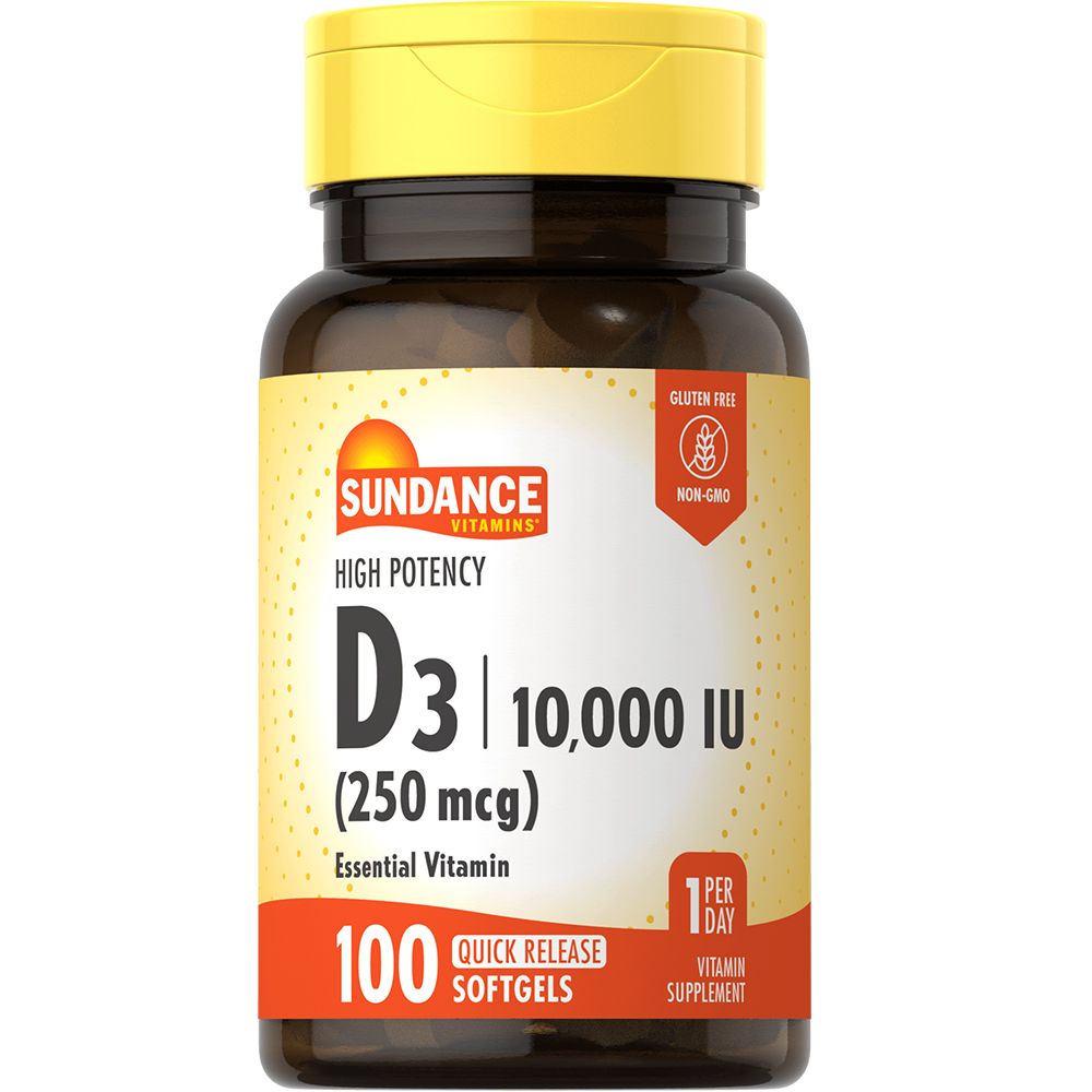 Sundance High Potency Vitamin D3 Softgels 10,000 IU