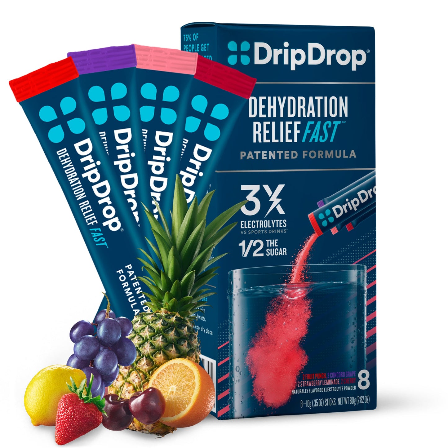 Mezcla de Bebida en Polvo DripDrop - Paquete de 8