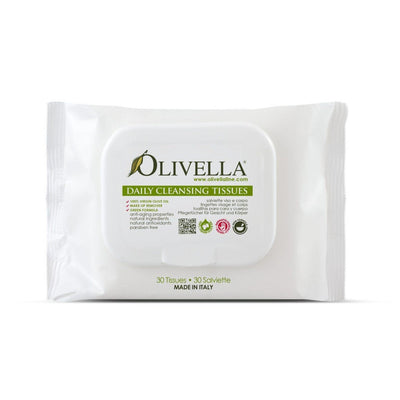 Olivella Daily Facial Cleansing Tissues - 30 Count