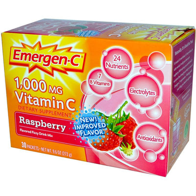 Mélange de boisson pétillante Emergen-C Vitamine C 1000 Mg, Framboise