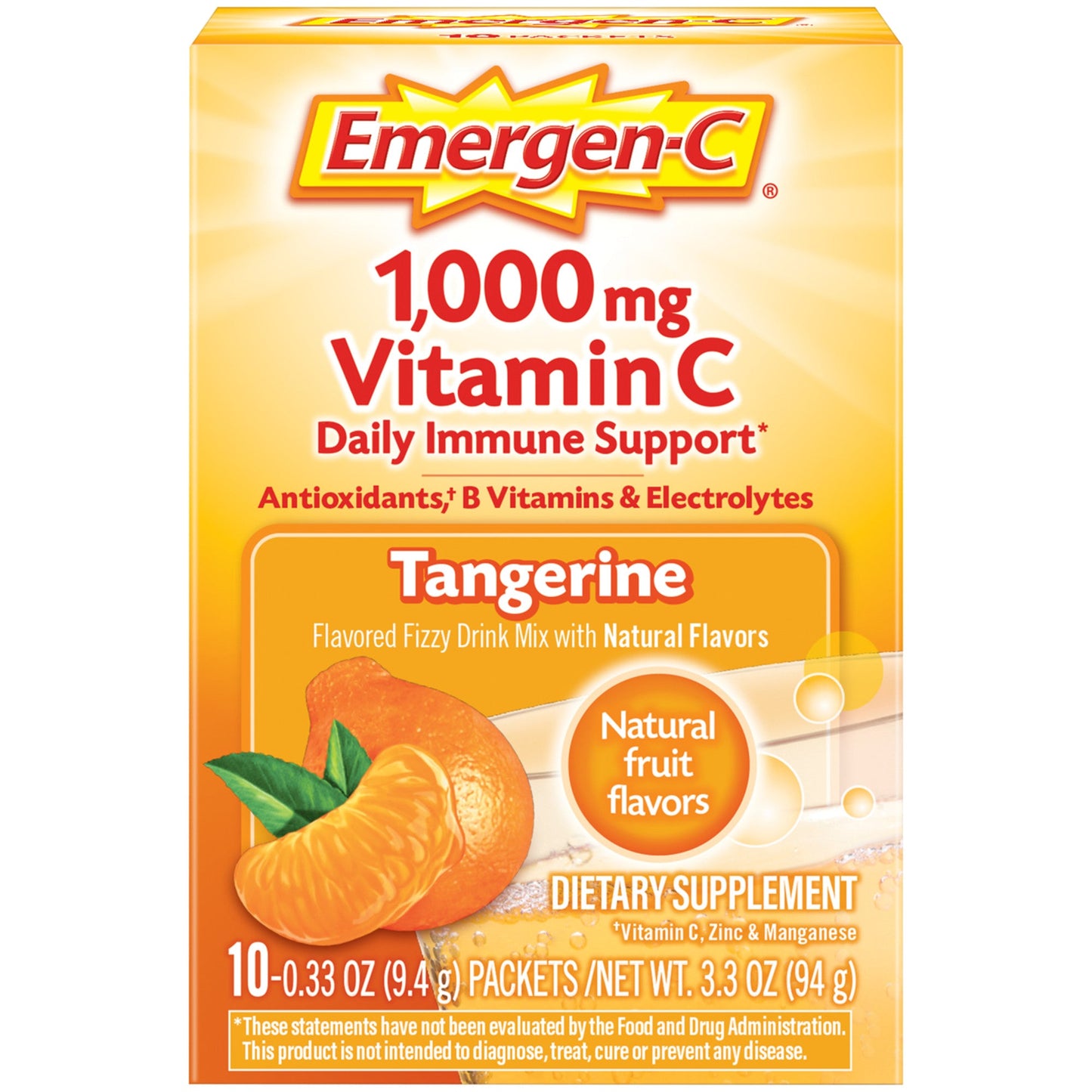 Mélange de boisson diététique Emergen-C saveur mandarine
