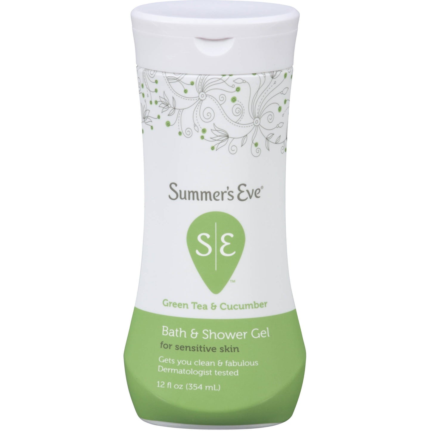 Jabón Corporal Summer's Eve para Piel Sensible - Té Verde y Pepino 12 Oz