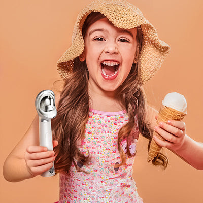 Rechargeable Heated Scoop: Adjustable Temp, Rapid Heat for Ice Cream & More - Korvel