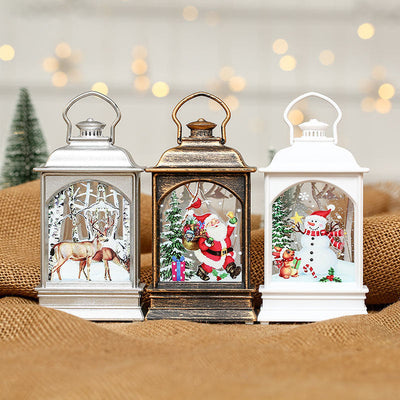 Christmas decorations, illuminated hand-held oil lamps, LED display window decorations, party decorations, children's small gifts - Korvel