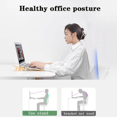 Mini Foldable Laptop Stand, Portable Computer Keyboard , Self-Adhesive Invisible Notebook Stand and Keyboard Lift for Desk - Korvel