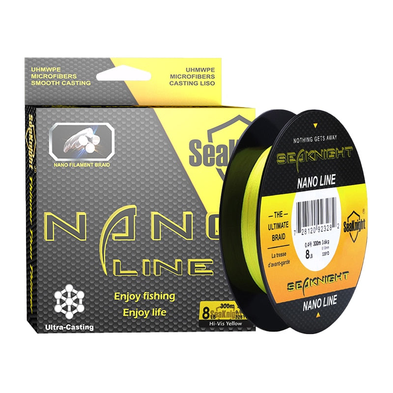 SeaKnight NANO 100M 300M 4 Strands Braided Fishing Lines Multifilament PE Fishing Line 4LB 6LB 8LB 10LB Diameter 0.07-0.12mm - Korvel