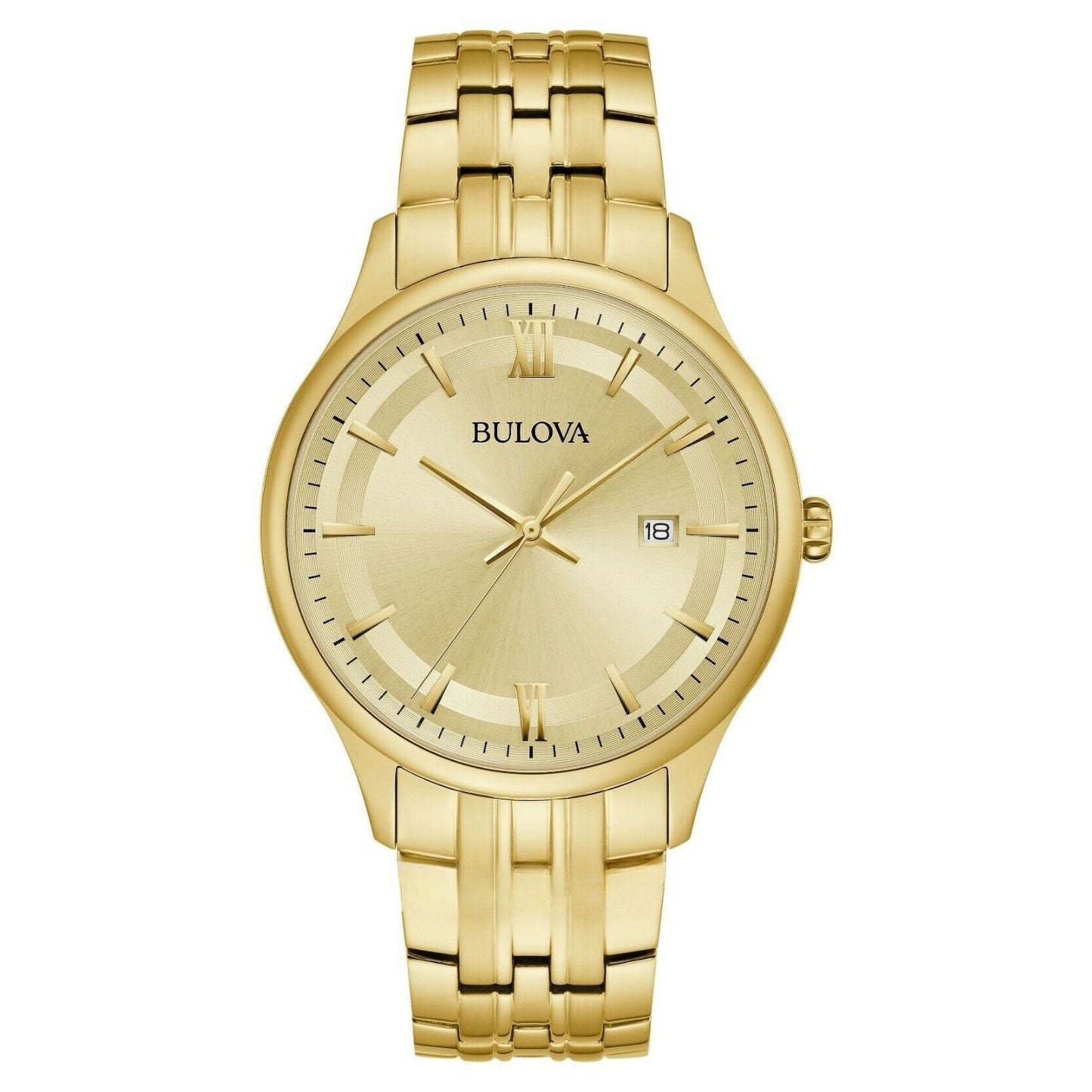 Montre classique pour homme Bulova avec cadran doré
