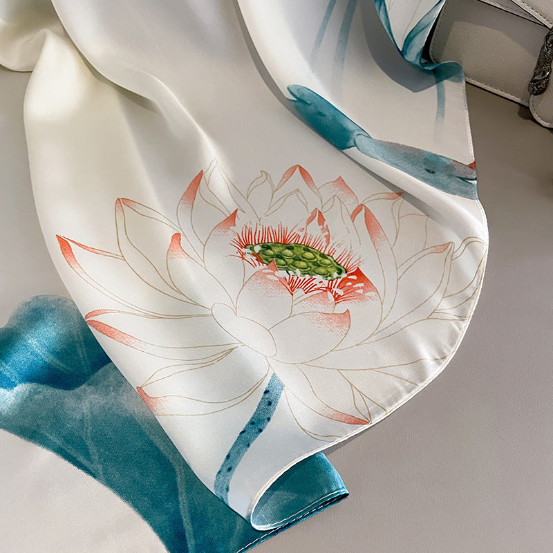 Elegant Artificial Silk Warm Scarf for All Seasons