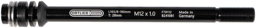 Conector de eje pasante M6 Ortlieb - 1mm Negro