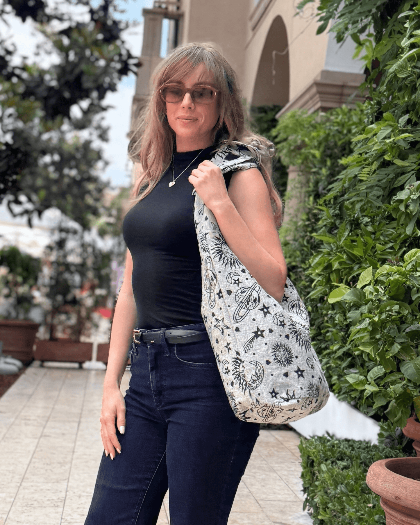 Celestial Print Hobo Bag - Kathmandu Collection