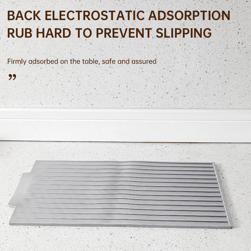 Dishes drain pad insulation pad can be cut kitchen wash countertop drain dishes sink stove water control silicone mat - Korvel