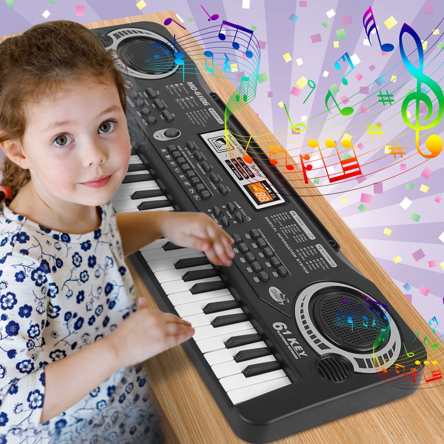 Teclado Electrónico GBruno de 61 Teclas para Niños