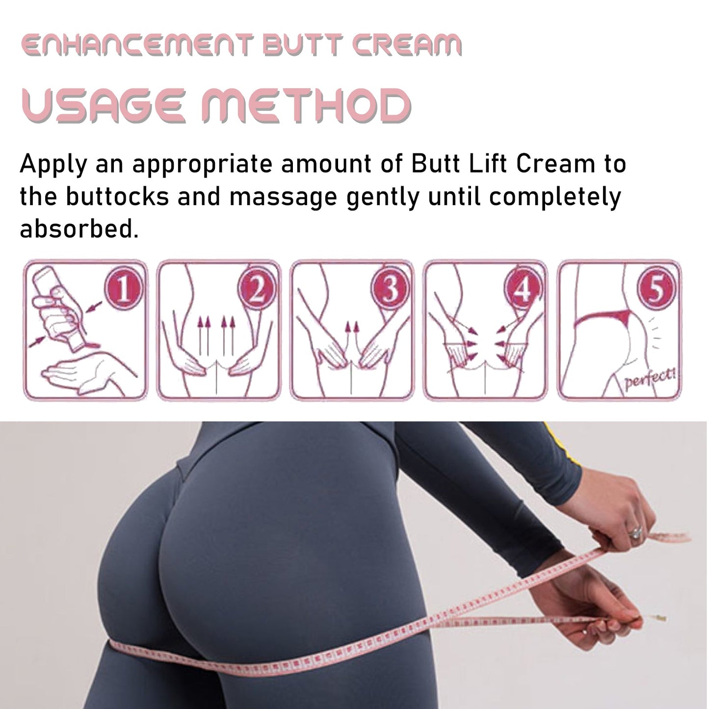 Crema Premium para Levantar el Glúteo para Esculpir y Firmar