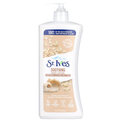 Lotion apaisante pour les mains et le corps St. Ives avec avoine et beurre de karité, 21 Oz