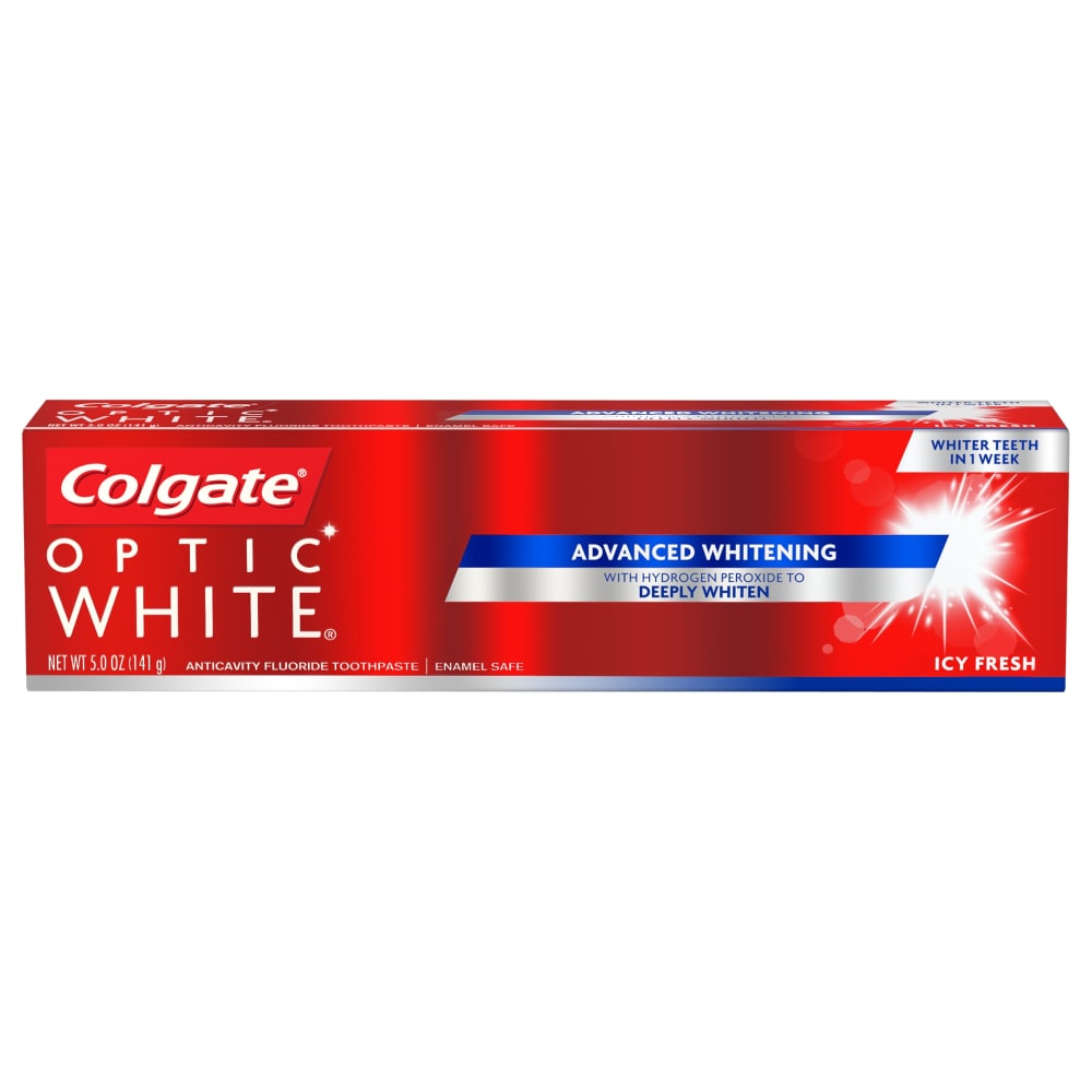 Pasta de Dientes Colgate Optic White con Fluoruro Anticaries - Menta Fresca Helada