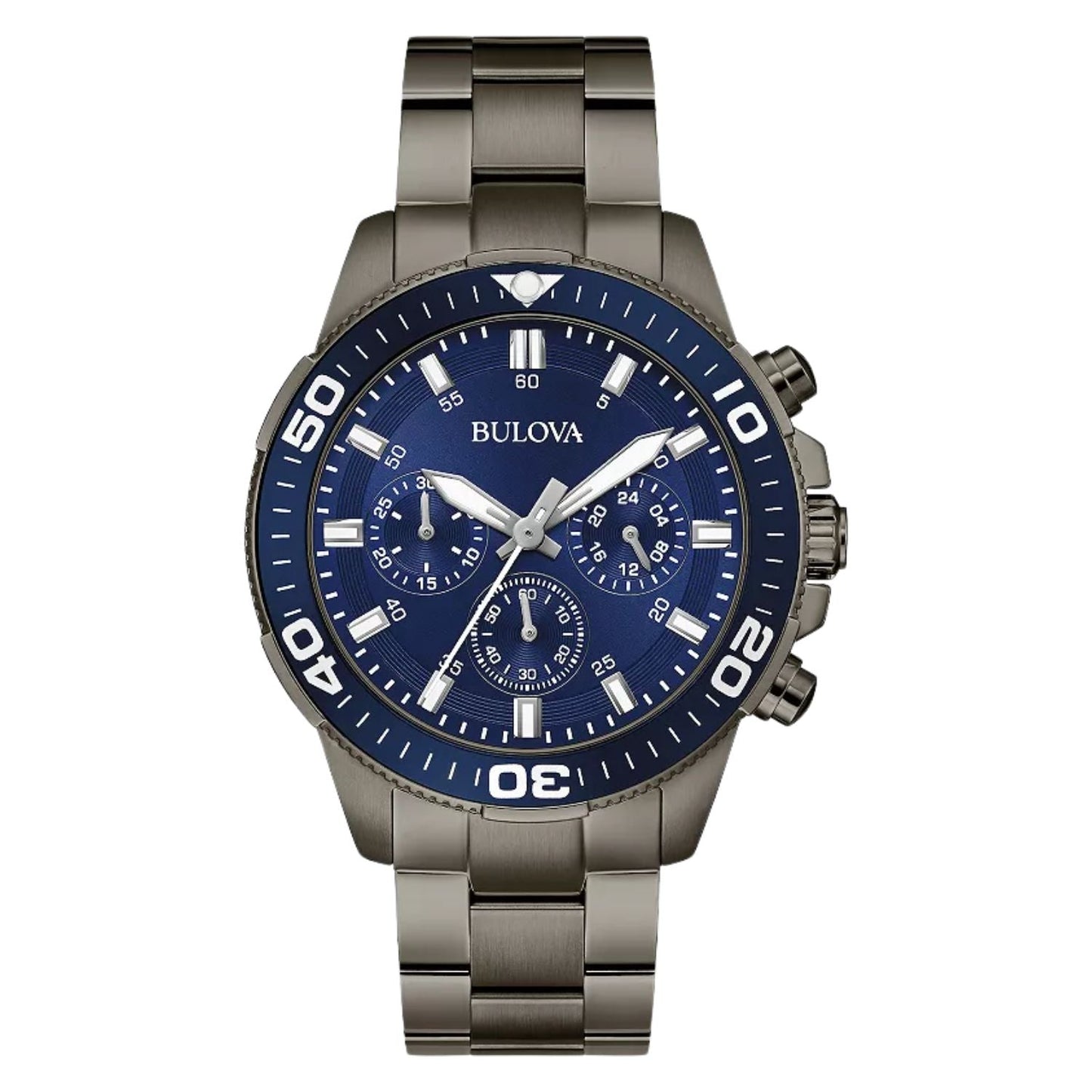 Bulova Men's Classic Watch - Blue Dial, Stainless Steel