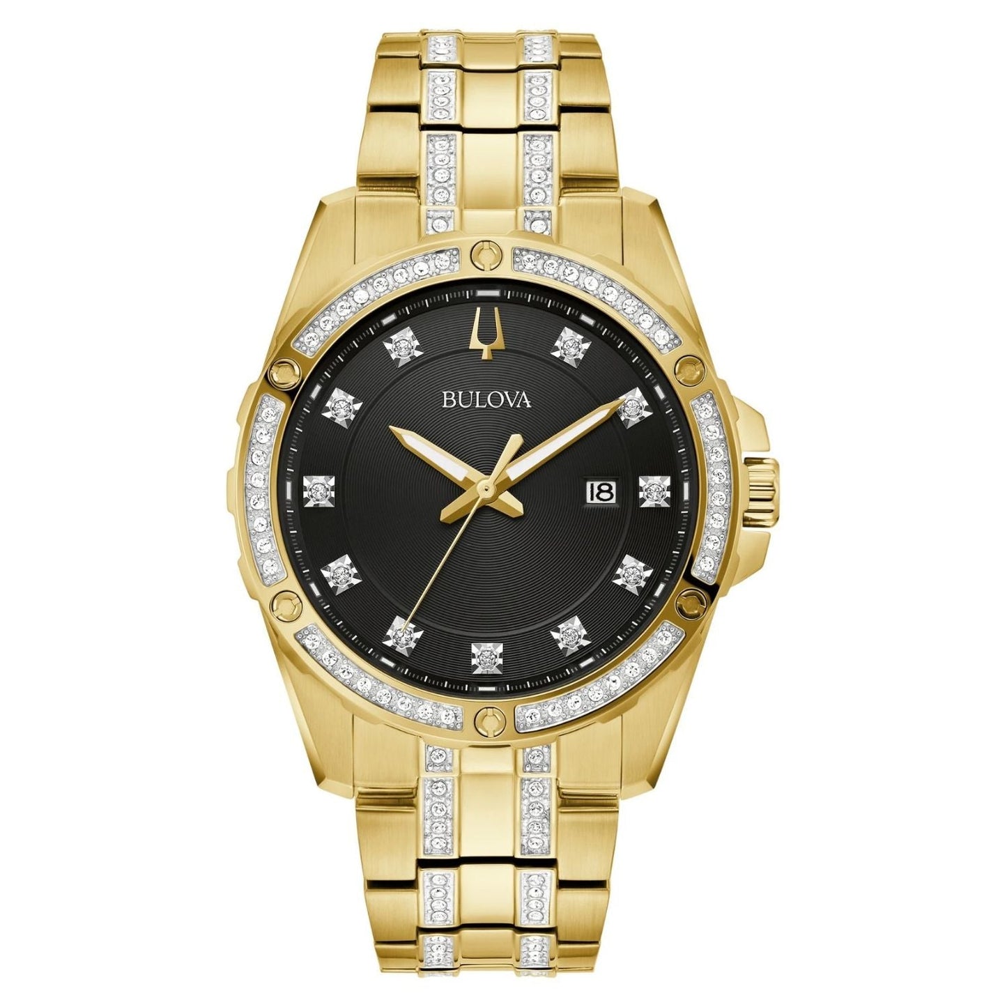 Bulova Men's Crystal Watch - Elegant Design
