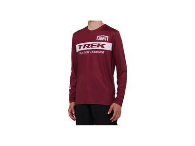 Trek Factory Racing Long Sleeve Jersey - Medium Dark Red
