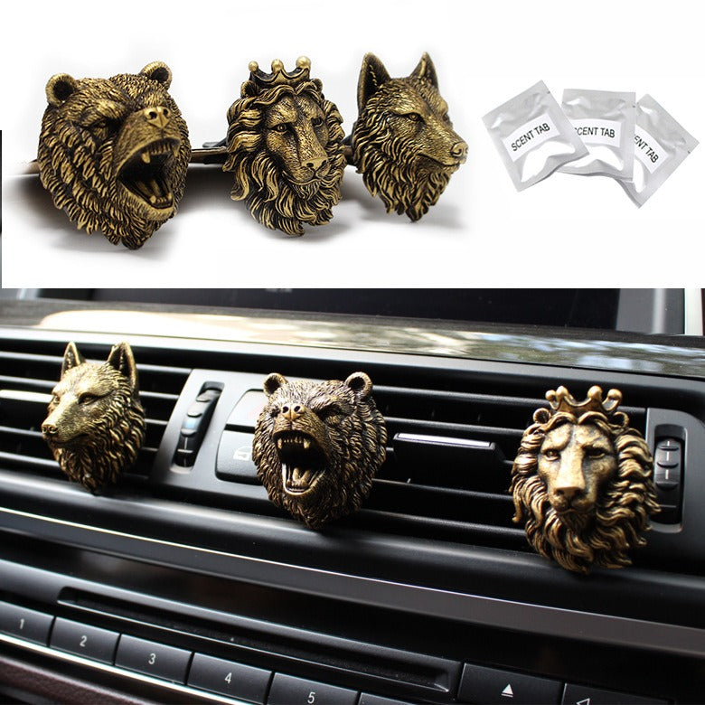 Creative Resin Animal Head Car Air Freshener Clip