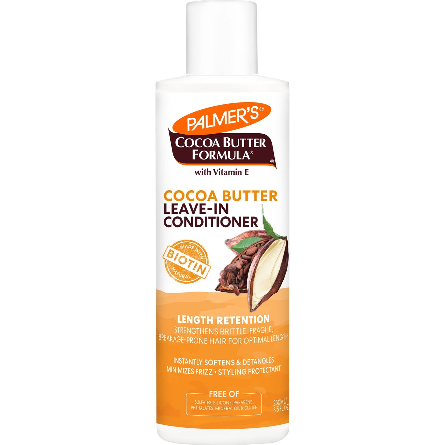 Acondicionador sin enjuague Palmer's Cocoa Butter Formula para retención de longitud 250ml