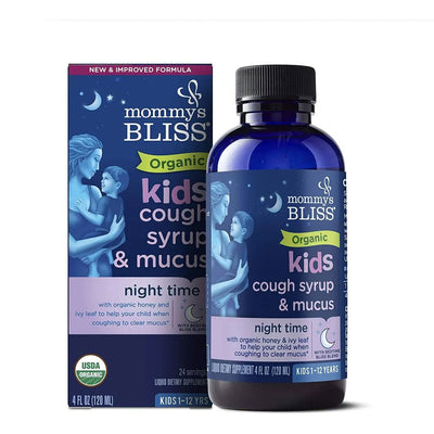 Organic Kids Cough Syrup & Mucus Relief – Night Time (4 fl oz)