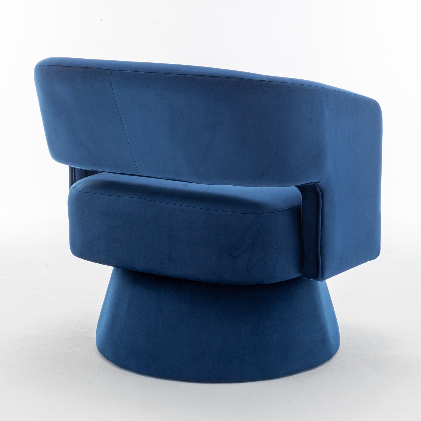 Swivel Barrel Chair, Velvet Accent Armchair 360 Degree Swivel Club Chair for Living Room Bedroom Reception Room - Korvel