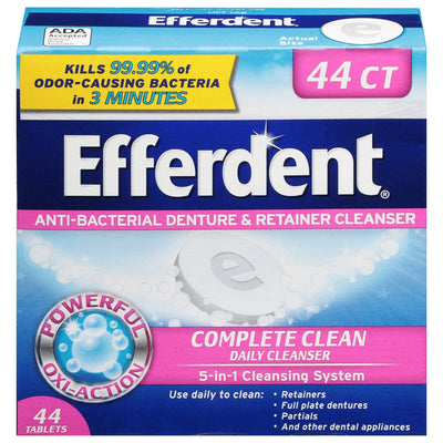 Efferdent Retainer & Denture Cleaner Tablets - Complete Clean
