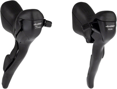Juego de palancas de cambio microSHIFT R7 para manillar de caída - Compatible con Shimano