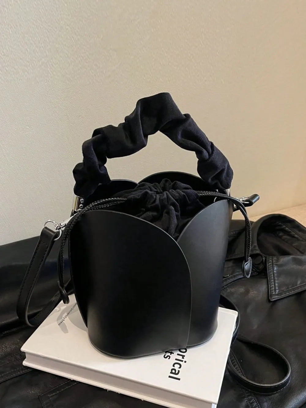 Premium PU Leather Drawstring Bucket Bag