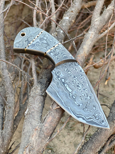 Premium Damascus Steel Fixed Blade Camping Knife with Full Tang Handle - Korvel