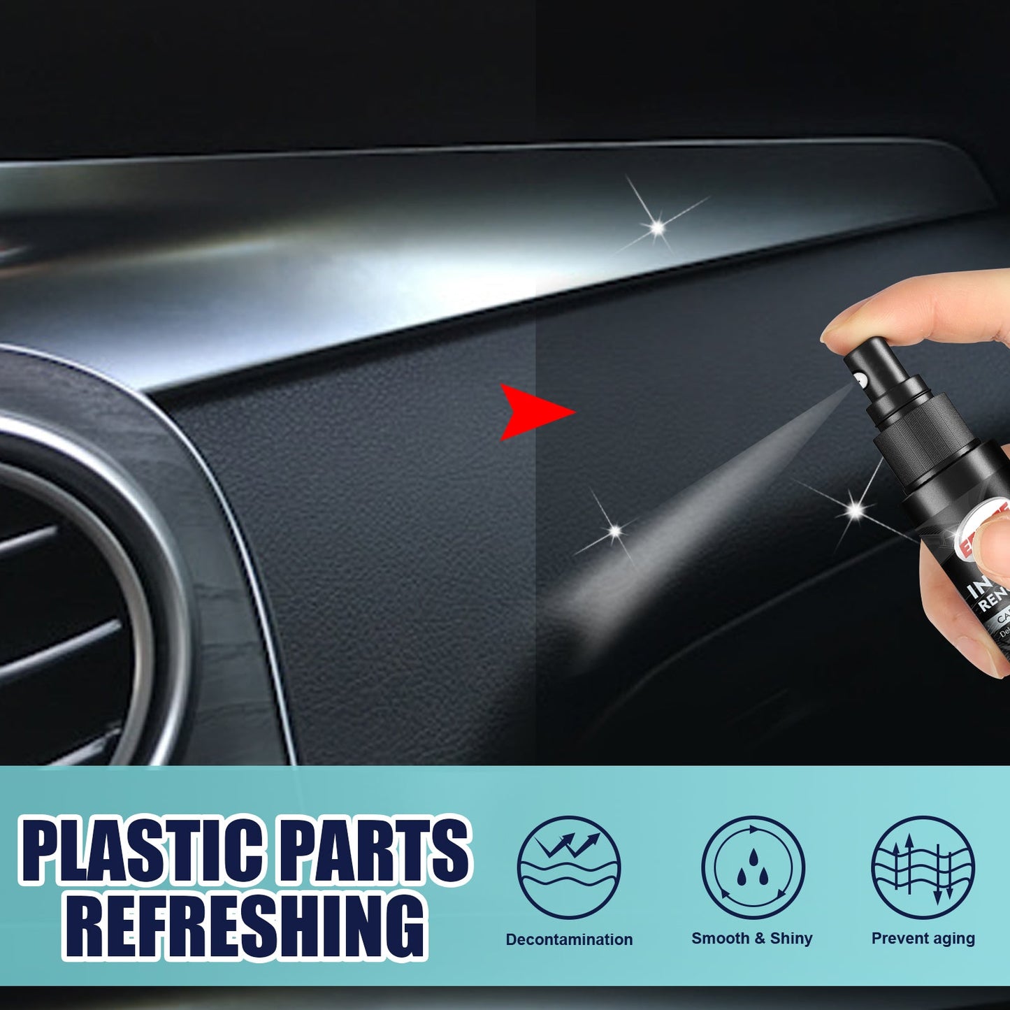 Automotive Interior Repair Spray, Clean Interior Leather Maintenance Spray Car Interior Refurbishment Spray - Korvel