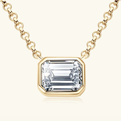 1 Carat Moissanite 925 Sterling Silver Pendant Necklace - Korvel