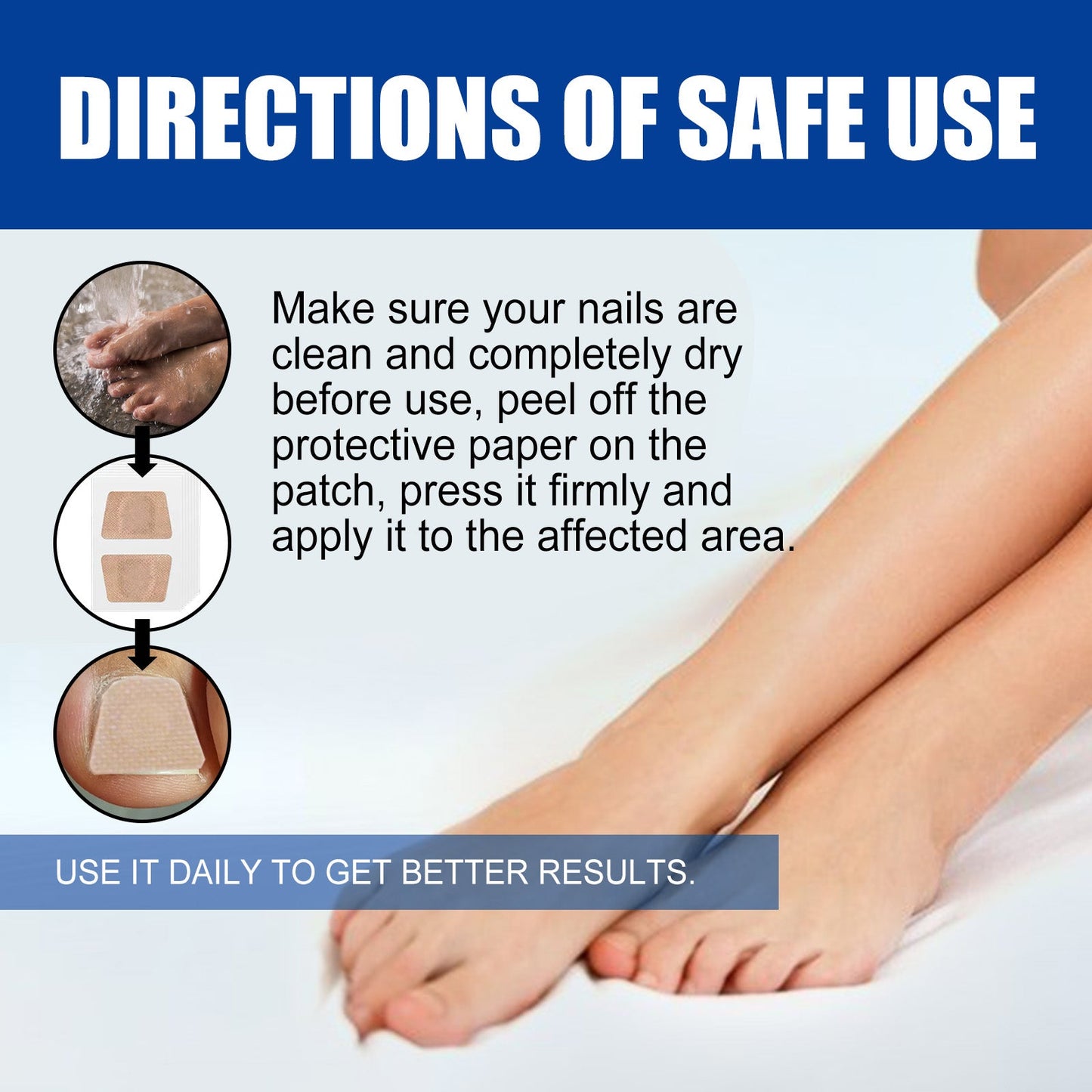 Nighttime Renewal Fungal Nail Patches, Repair And Thickening Gray Nail Insert Soft Nail Care Patch - Korvel
