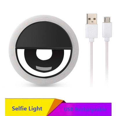 USB Charge LED Selfie Ring Light for Mobile Phones