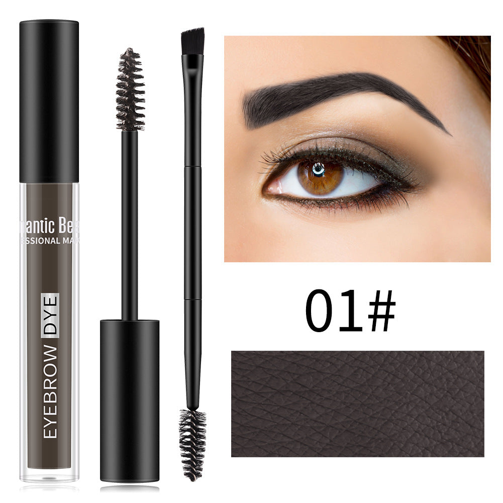Romantic Beauty Two-Headed Brow Brush For Long-Lasting Styling Waterproof Perspiration-Proof Brow Dye - Korvel
