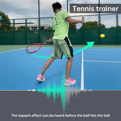 Portable Tennis Topspin Whistle Hitting Trainer - Ideal for Beginners' Swing Aid - Korvel