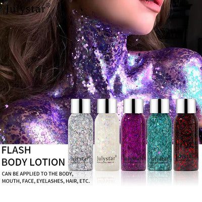 Color Gold Cong Sequins Eyeshadow Liquid High Color Makeup Dazzling Performance Blue Liquid Eyeshadow - Korvel